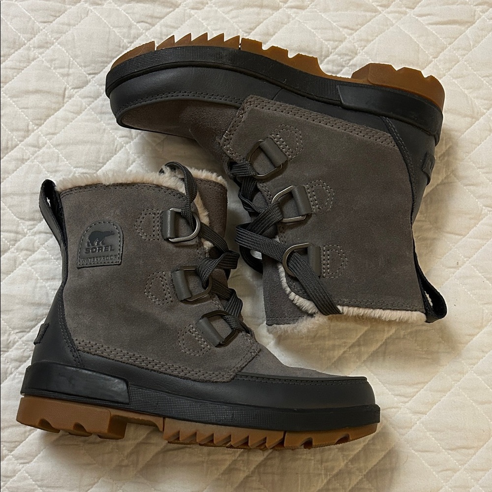 Sorel Charcoal and Black Winter Boots